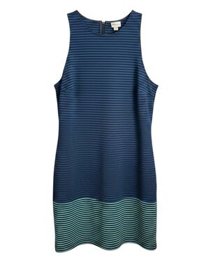 Merona Sleeveless Striped Dress Navy/Teal Size 12